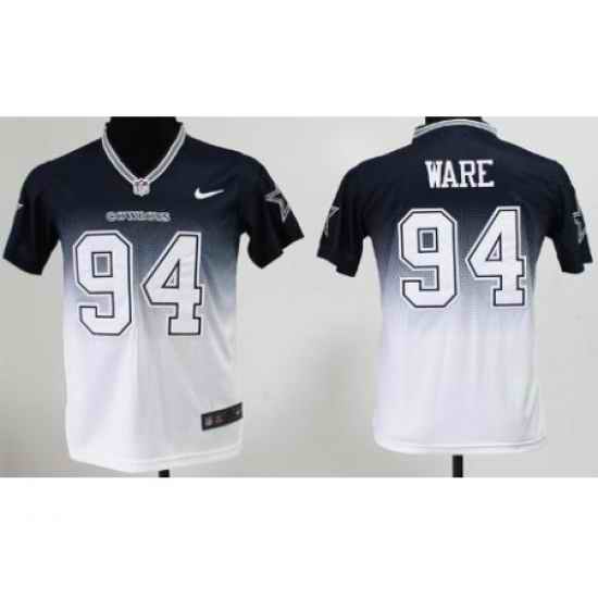 Youth Nike Dallas Cowboys 94 DeMarcus Ware Blue White Drift Fashion II Elite NFL Jerseys